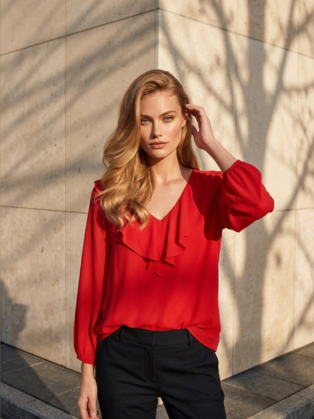Cato Chic Red Women's Blouse